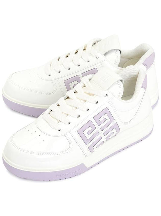 4G Logo Patent Leather Low Top Sneakers White - GIVENCHY - BALAAN 2