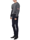 RWB Striped Crew Neck Knit Top Grey - THOM BROWNE - BALAAN 5