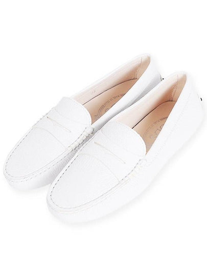 Women's Gommino Leather Driving Shoes White - TOD'S - BALAAN 2