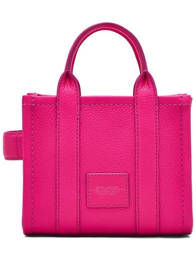 Mini Micro Leather Tote Bag Fuchsia - MARC JACOBS - BALAAN 4