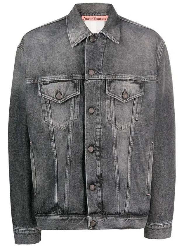 Men's Loose Fit Denim Jacket Black - ACNE STUDIOS - BALAAN 3