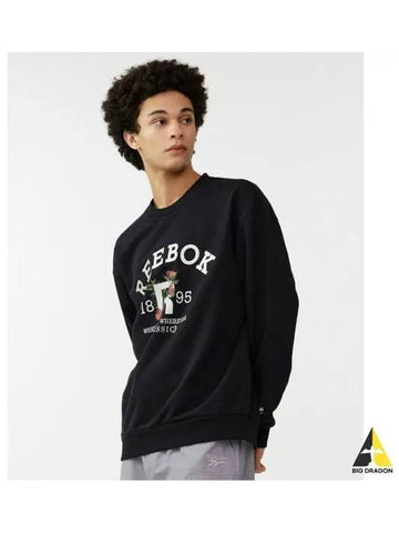 1895 Flower Sweatshirt Black - REEBOK - BALAAN 1