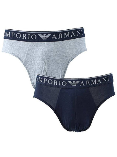 Men's Triangle Cotton Briefs 2 Pack - EMPORIO ARMANI - BALAAN 2