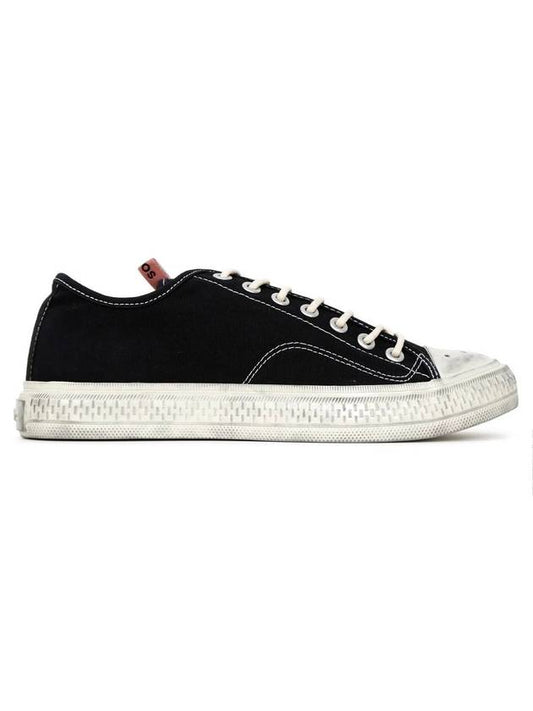 Vintage Canvas Low Top Sneakers Black - ACNE STUDIOS - BALAAN 1