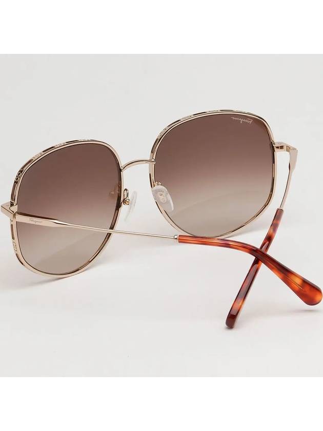 Eyewear Irregular Metal Sunglasses Brown - SALVATORE FERRAGAMO - BALAAN 5