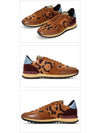 Leopard Rock Stud Low Top Sneakers Brown - VALENTINO - BALAAN 3