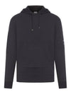 Diagonal Raised Fleece Lens Hoodie Black - CP COMPANY - BALAAN 1