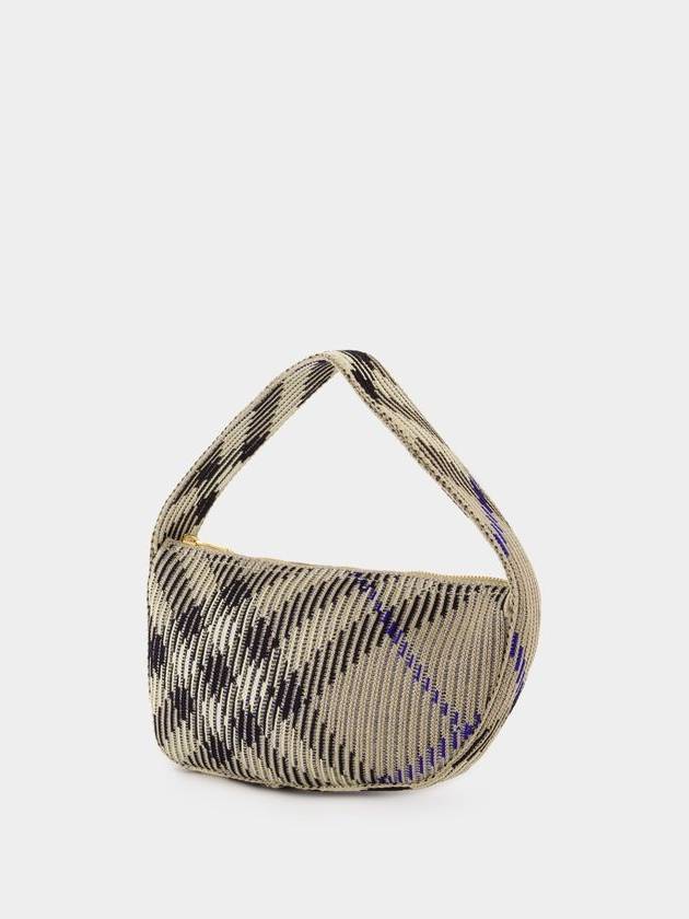 Check Knit Mini Tote Bag Lichen - BURBERRY - BALAAN 3