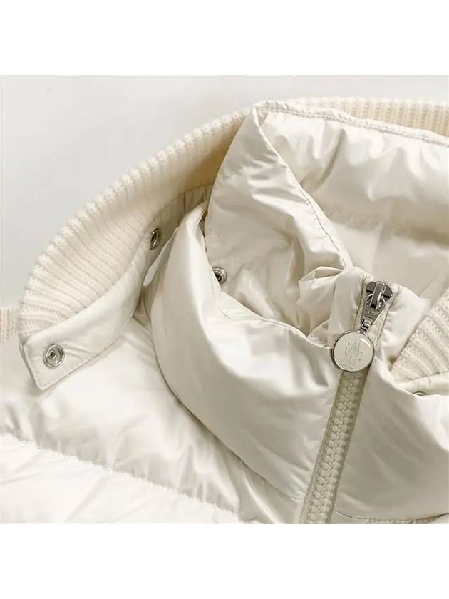 Padded Wool Cardigan White - MONCLER - BALAAN 10