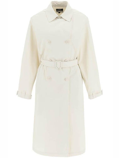 Belted Trench Coat Ivory - A.P.C. - BALAAN 1