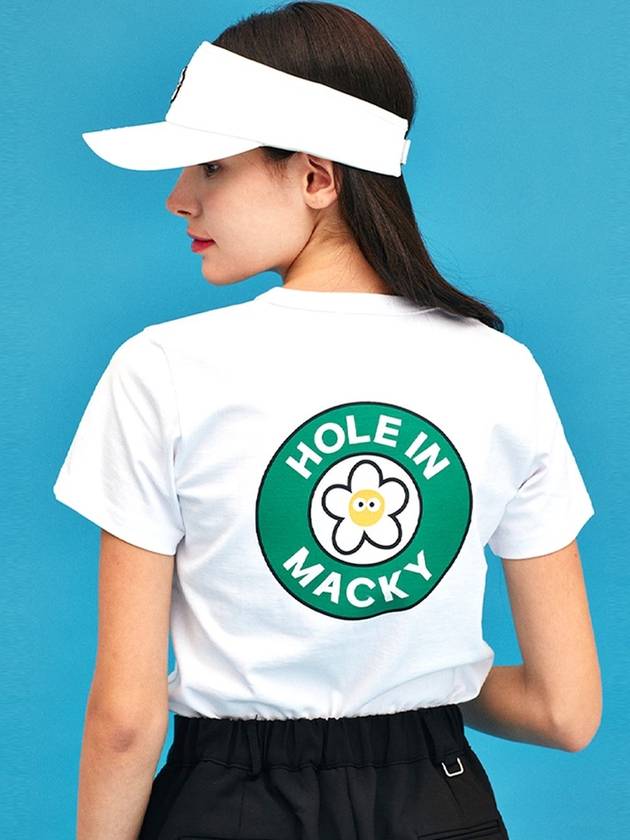 Hole-in Cup Short Sleeve T-Shirt White Green MCSS24HT2GR - MACKY - BALAAN 1