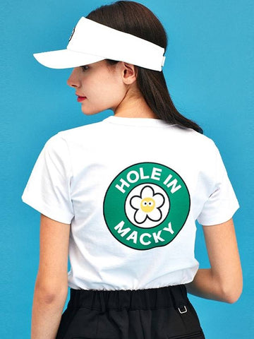 Hole-in Cup Short Sleeve T-Shirt White Green MCSS24HT2GR - MACKY - BALAAN 1