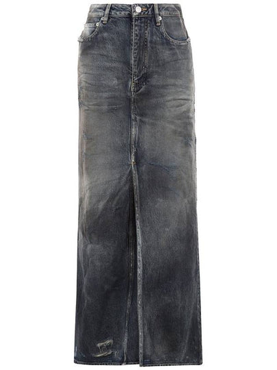 23 fw Denim Skirt WITH Back Logo Patch 744975TNW014974 B0650497487 - BALENCIAGA - BALAAN 2