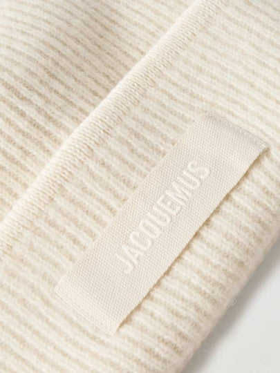 Jacquemus Logo Wool Beanie White Unisex - JACQUEMUS - BALAAN 2