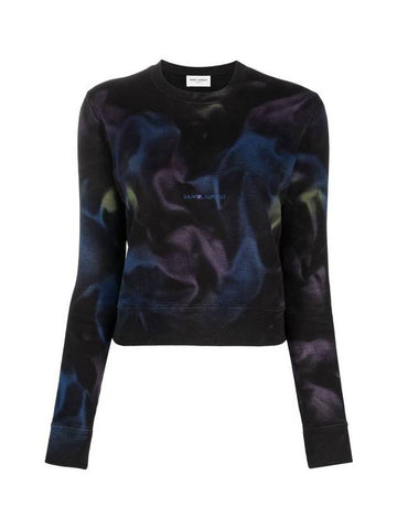 logo tie dye sweatshirt - SAINT LAURENT - BALAAN.