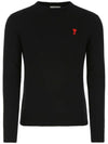 de Coeur Embroidery Crewneck Knit Top Black - AMI - BALAAN 3