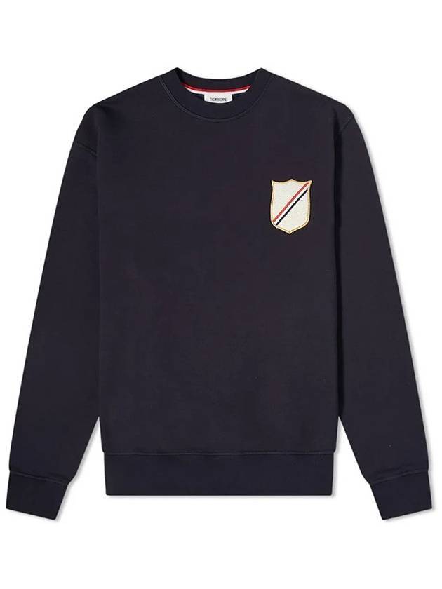 Men's Crest Patch Sweatshirt Navy - THOM BROWNE - BALAAN 1