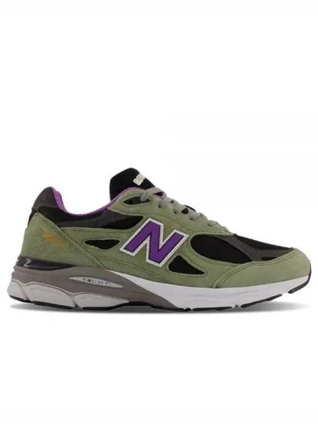 New Balance 990V3 Low Top Sneakers Olive Leaf - NEW BALANCE - BALAAN 2