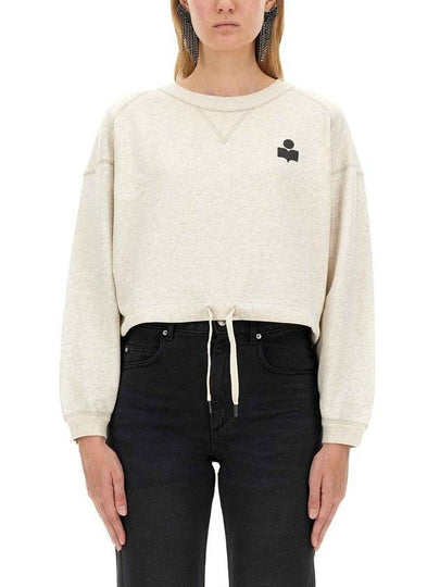 Margo Logo Crop Sweatshirt Ecru - ISABEL MARANT ETOILE - BALAAN 2