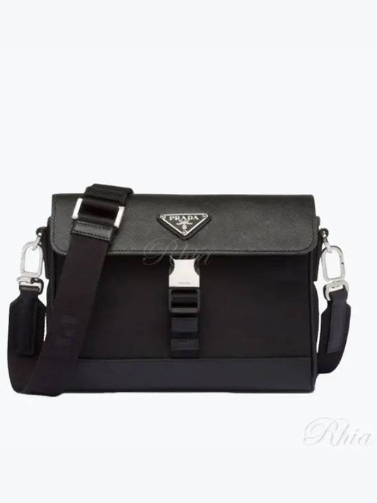 Re-Nylon Saffiano Shoulder Bag Black - PRADA - BALAAN 2