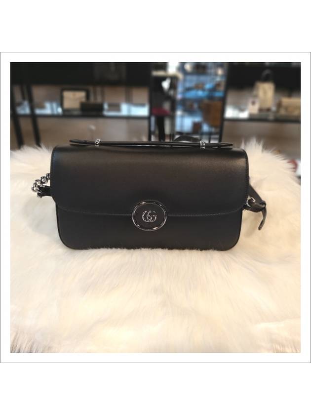 Petite GG Leather Small Shoulder Bag Black - GUCCI - BALAAN 2