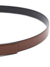 Reversible V Logo Signature Leather Belt Brown Black - VALENTINO - BALAAN 6