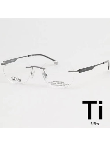 Hugo Boss titanium glasses frame BOSS1265D SVK rimless ultra light temples - HUGO BOSS - BALAAN 1