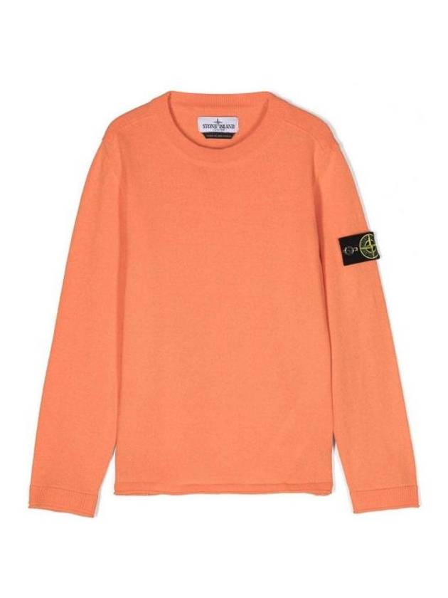 Kids Crewneck Knit Top Orange - STONE ISLAND - BALAAN 1