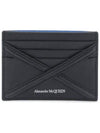 Harness Logo Print Calfskin Card Wallet Black - ALEXANDER MCQUEEN - BALAAN 3