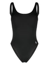 Carla SRC Logo Print One Piece Swimsuit Black - SPORTY & RICH - BALAAN 1