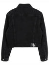 Black monologo 90S crop denim jacket J20J221257 1BY - CALVIN KLEIN - BALAAN 3