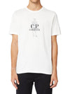 Logo Print Short Sleeve T-Shirt White - CP COMPANY - BALAAN 3