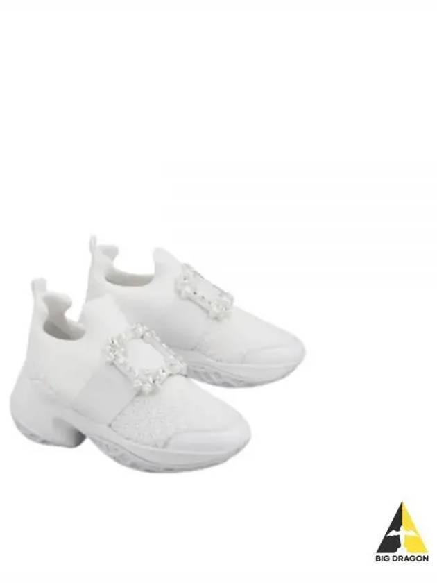 Viv Run Strass Buckle Low Top Sneakers White - ROGER VIVIER - BALAAN 2