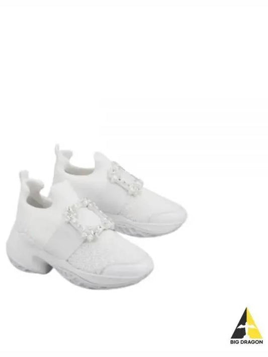 Viv Run Strass Buckle Low Top Sneakers White - ROGER VIVIER - BALAAN 2