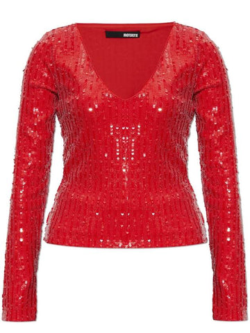 ROTATE Sequin Top, Women's, Red - ROTATE - BALAAN 1