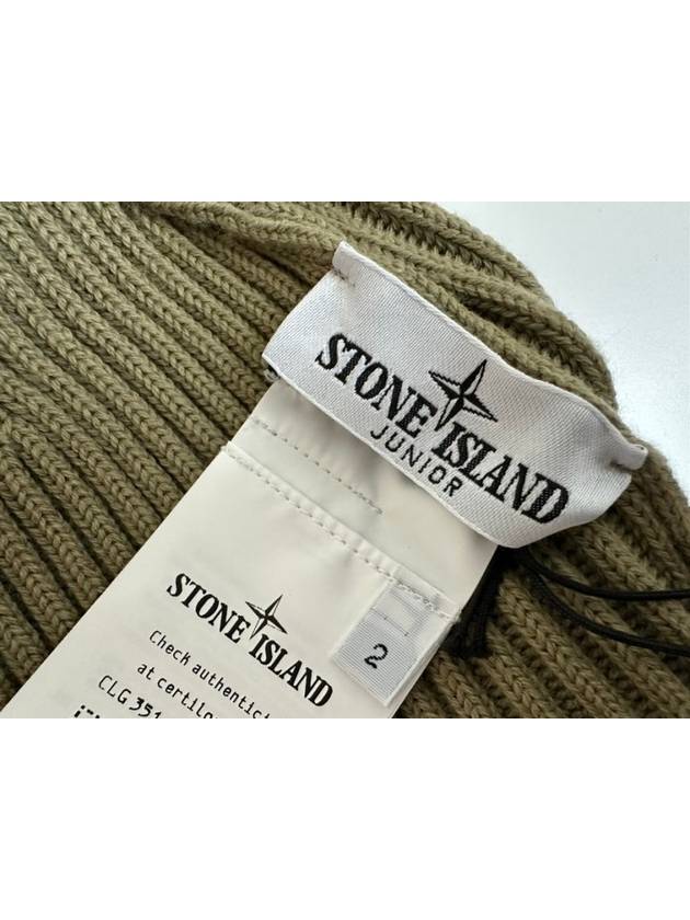 Kids Beanie 8116N07C3 V0055 Olive 02 - STONE ISLAND - BALAAN 5