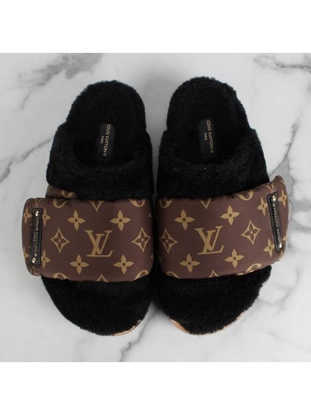 Pillow Flat Comfort Mule Shearling Slippers 37 240 - LOUIS VUITTON - BALAAN 9