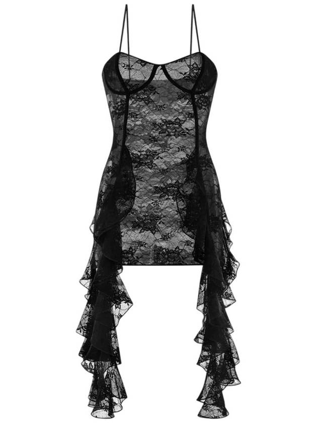 Oséree Lace Ruffle Mini Dress - OSEREE - BALAAN 1