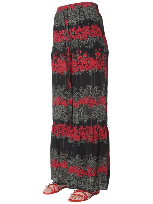 Dreaming Peony Print Trousers SR3RBB254A10NO B0040168068 - RED VALENTINO - BALAAN 4