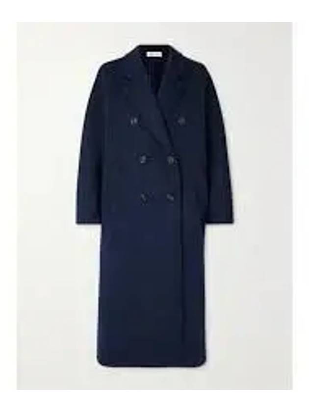 Madame Jersey Cotton Double Coat Navy - MAX MARA - BALAAN 2