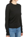 Regal Wool Crew Neck Knit Top Black - THEORY - BALAAN 4