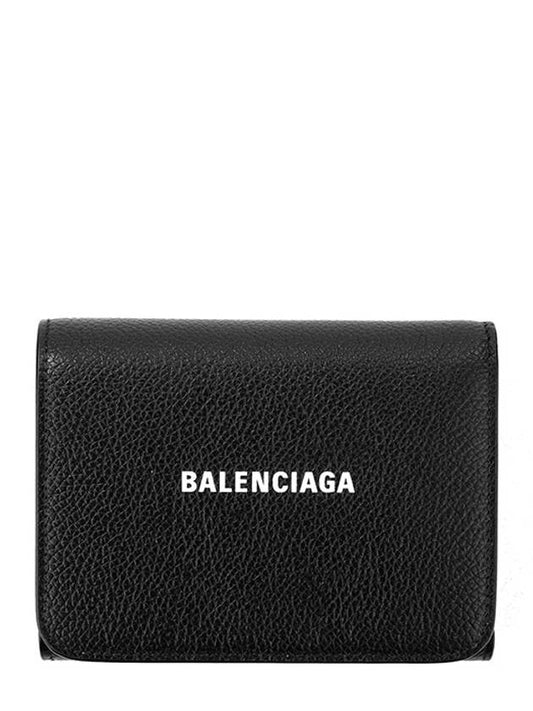 Logo Leather Half Wallet Black - BALENCIAGA - BALAAN 2