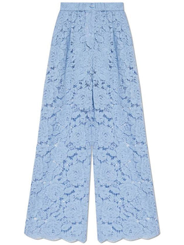 Dolce & Gabbana Lace Trousers, Women's, Blue - DOLCE&GABBANA - BALAAN 1