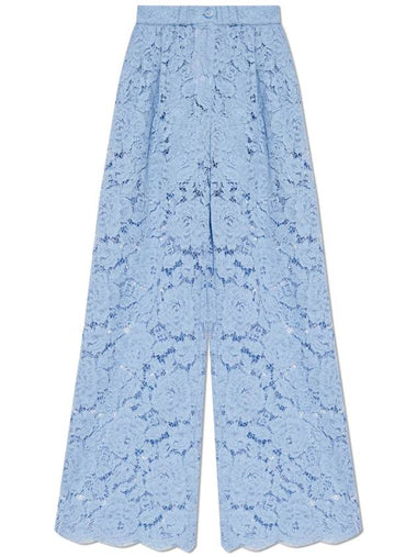 Dolce & Gabbana Lace Trousers, Women's, Blue - DOLCE&GABBANA - BALAAN 1