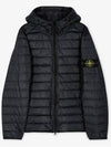 Loom Woven Chambers R Nylon Down TC Light Hoodie Down Jacket Midnight Blue - STONE ISLAND - BALAAN 3