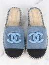 cc logo espadrille mule 37 - CHANEL - BALAAN 9