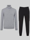 SET Men s Turtleneck Sweater Out Pocket Jogger Pants - PALMSPRINGS - BALAAN 4