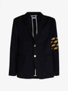 4 Bar Unconstructed Cotton Twill Classic Sports Jacket Navy - THOM BROWNE - BALAAN 2