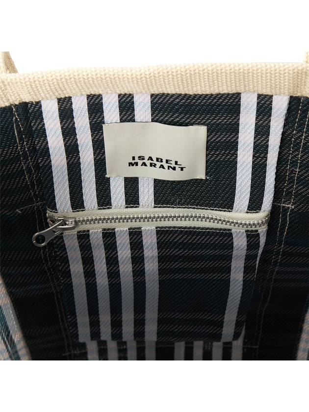 Women's Darwen Logo Striped Tote Bag Grey - ISABEL MARANT - BALAAN 9