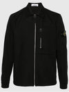 11103 Cotton Nylon Drill Overshirt Jacket Black - STONE ISLAND - BALAAN 2